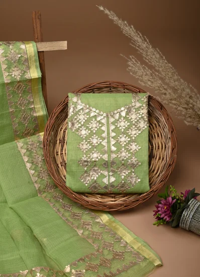 Festive Green Gota Patti Suit